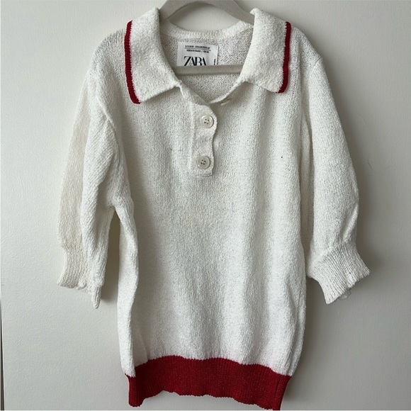 Zara Kids White Knit Sweater - Picture 1 of 3